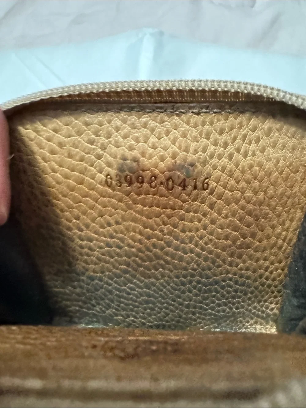 Gucci AUTHENTIC Vintage Brown Ostrich Leather Coin Purse Pouch Wallet - Picture 14 of 16